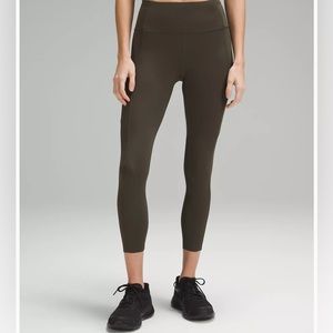 Fast and Free High-Rise Tight 25" size 6 Dark Olive